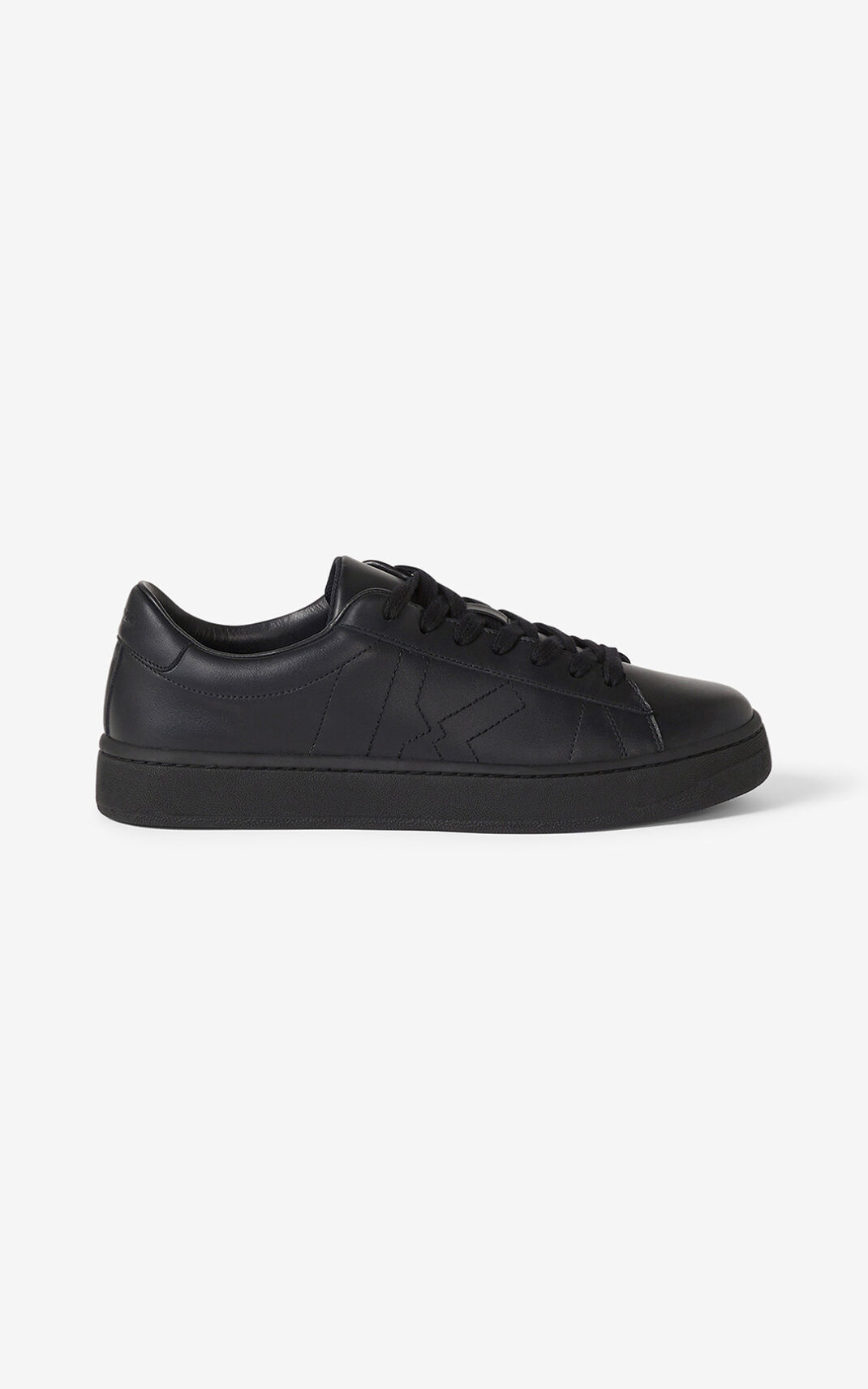 Kenzo Kourt K Logo Läder Sneakers Herr | 72806-YEDJ